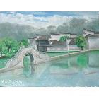 胡万明 画桥·云雾 类别: 风景油画