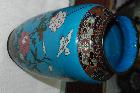 民国景泰蓝花鸟赏瓶，高31cm